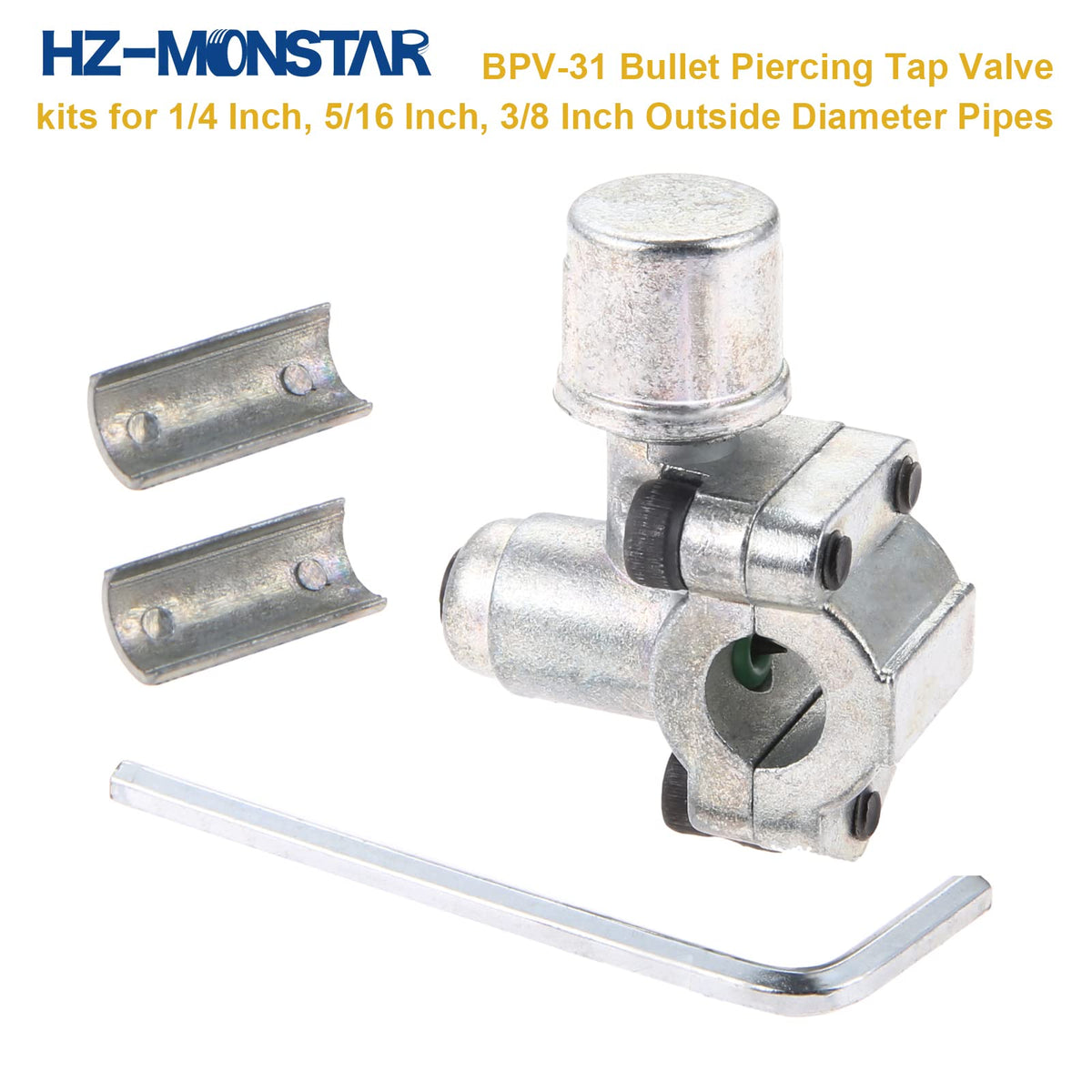 HZ-MONSTAR hex key with adapters laid out to show included installation tools for fast hookups
