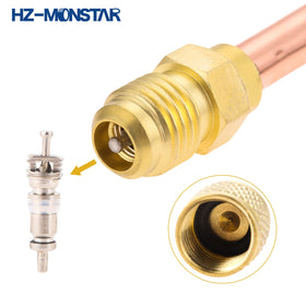 HZ-MONSTAR service valves with copper caps and o-rings delivering reliable sealed access