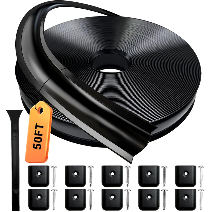 HZE front packaging of 50 ft trim roll showing kit benefits