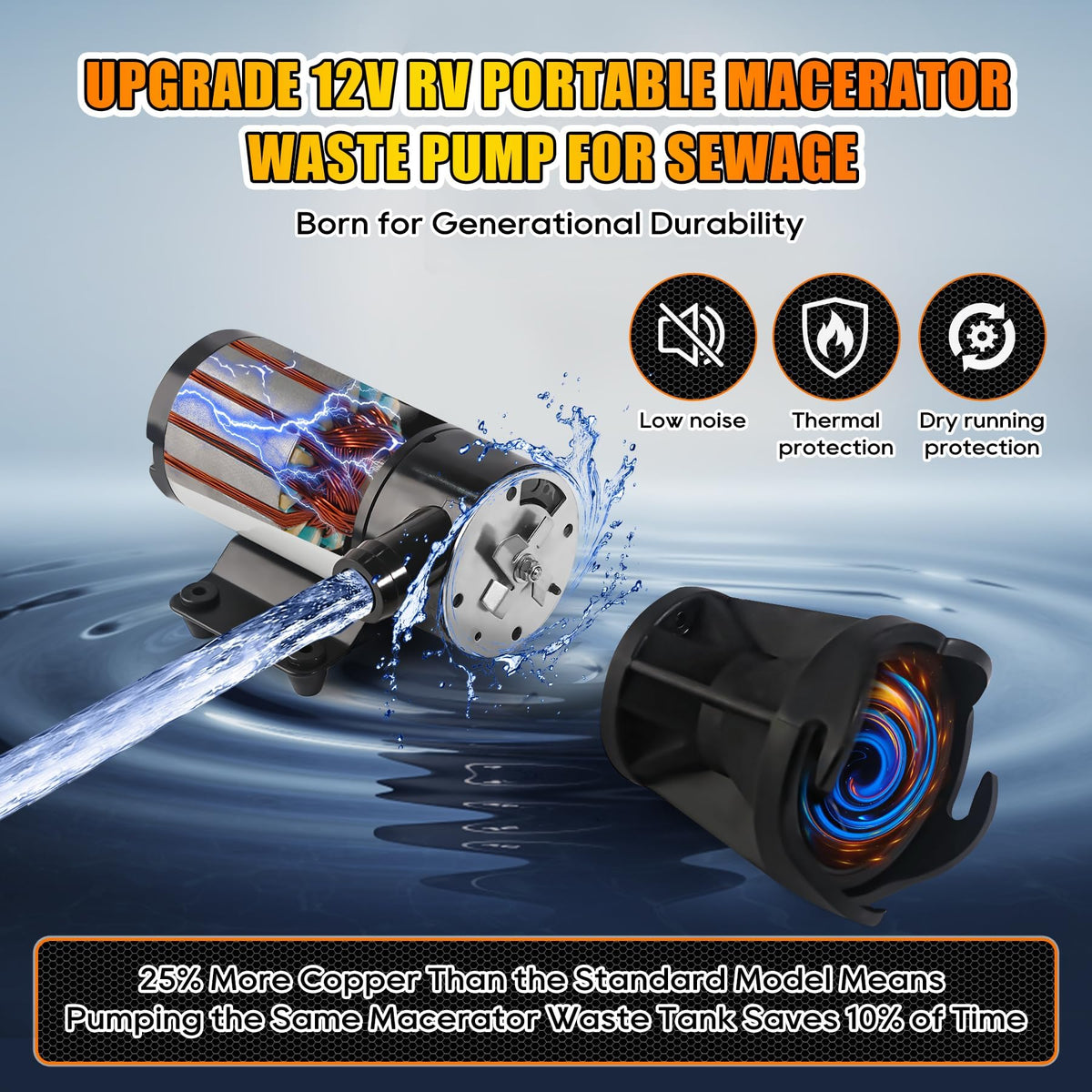 hzhdven closeup dual stainless cutters preventing clogs for dependable flow