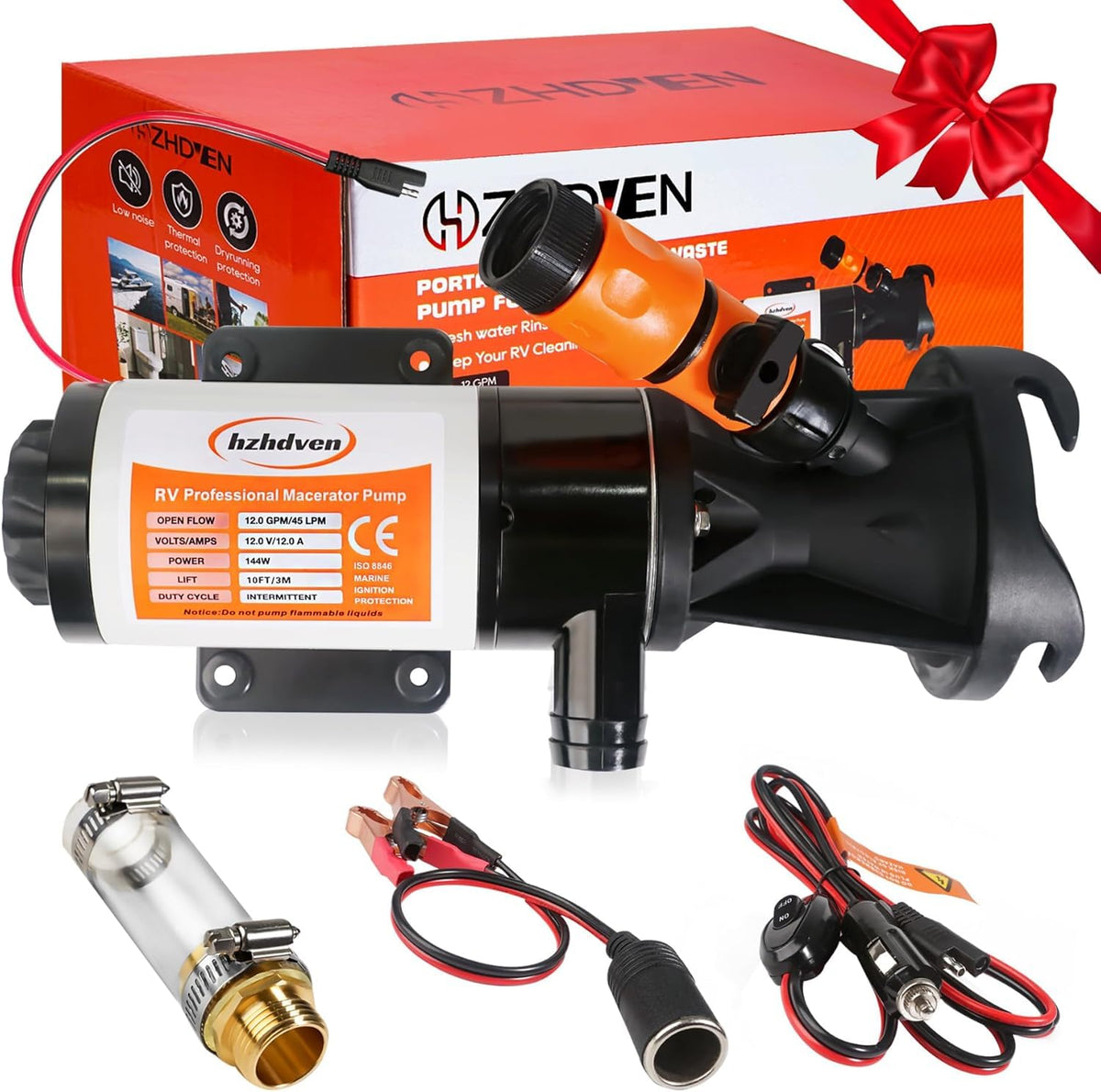 hzhdven front assembly showing pump and quick-release benefit fast setup