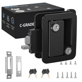 HZRVTECH front view lock assembly showing fit and clean profile for easy replacement