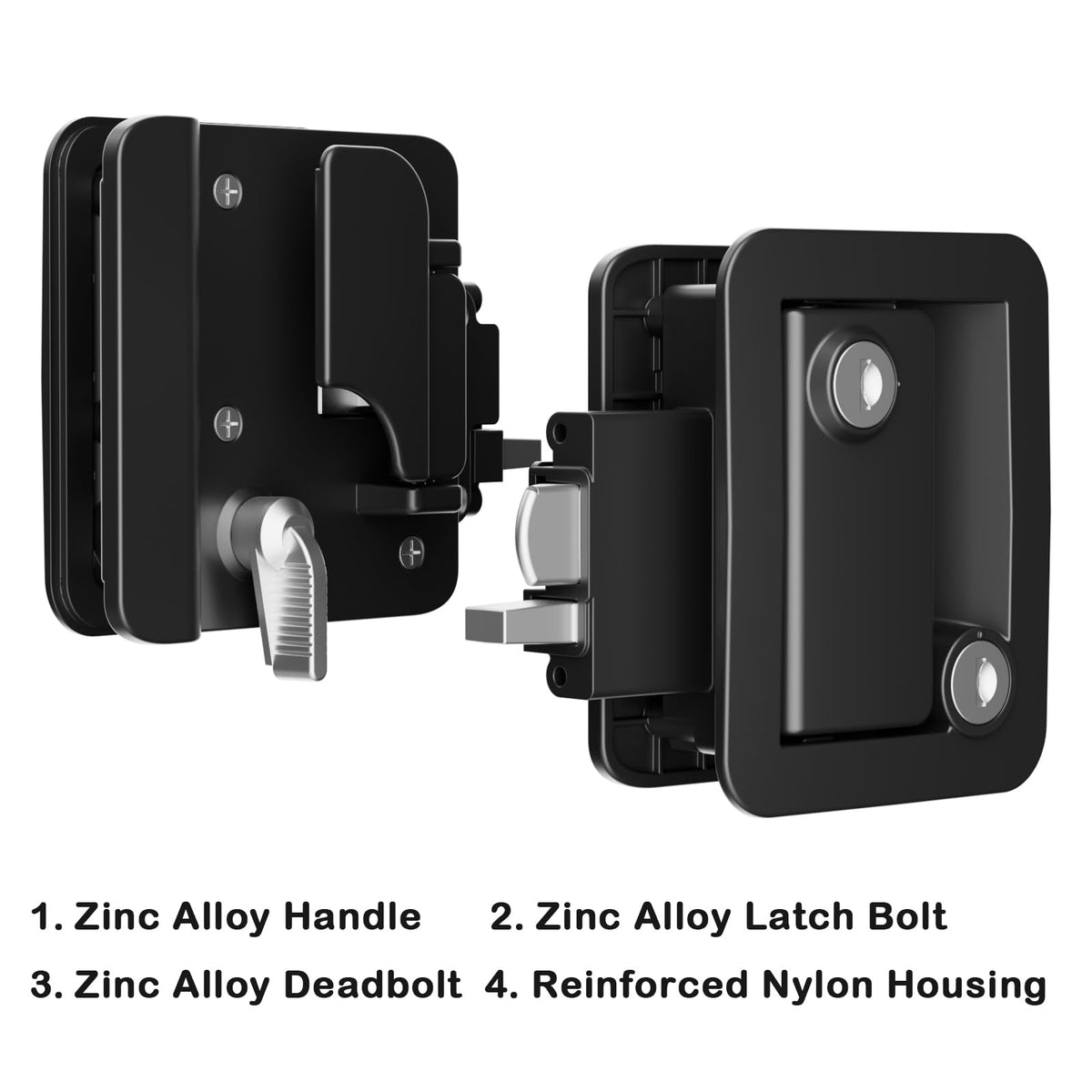 HZRVTECH hardware kit with screws and four keys for quick install