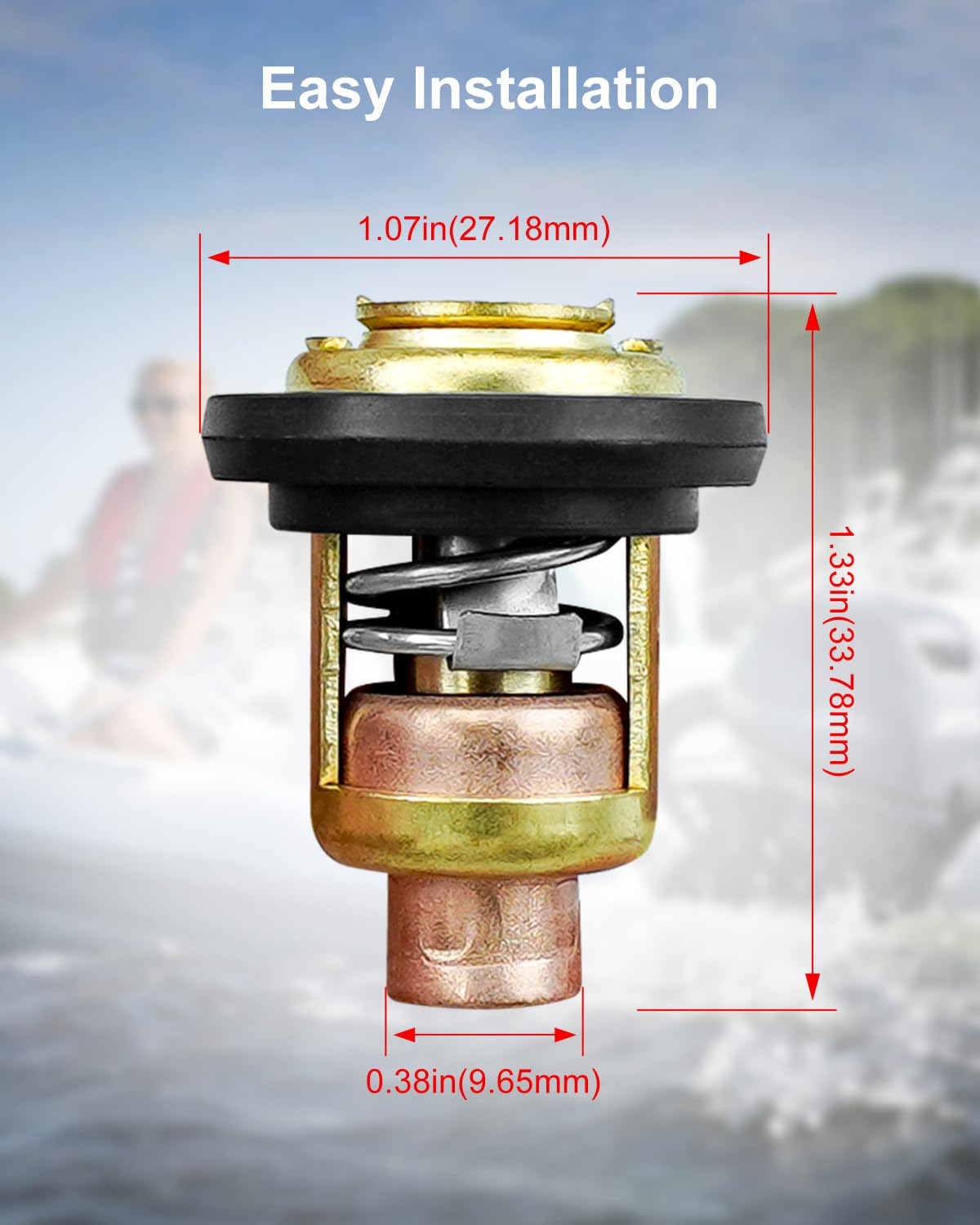 HZSIFU thermostat as part of outboard on dock showing reliability benefit
