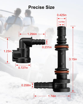 HZSIFU connector beside a wrench showing scale and straightforward DIY installation