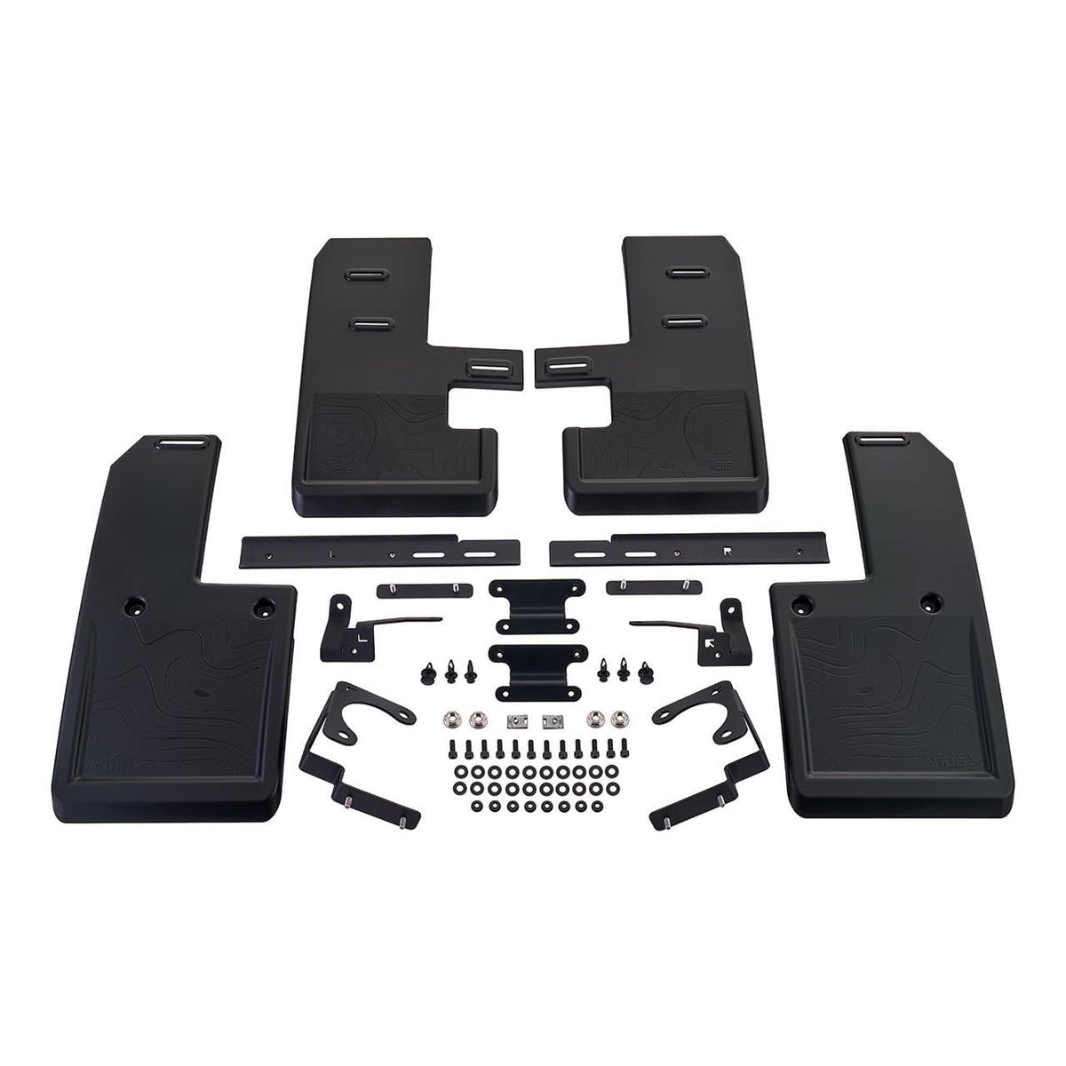 IAG Trail Shield kit packaging with brackets and stainless hardware organized
