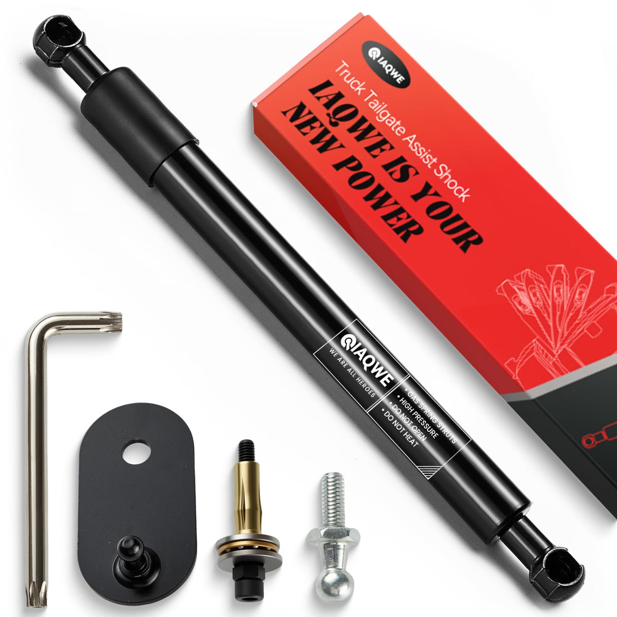 IAQWE front packaging showing complete tailgate kit and easy install benefit