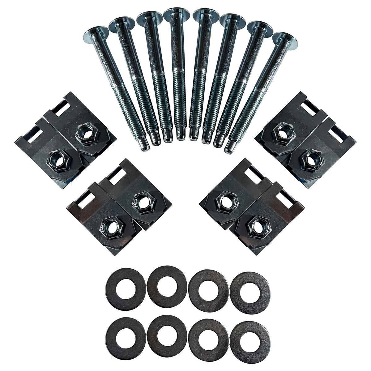 IBESTWOLF bolts laid out from above showing quantity and consistent sizing for replacement
