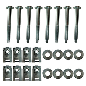 IBESTWOLF front view of hardware kit showing bolts, nuts and washers for quick identification
