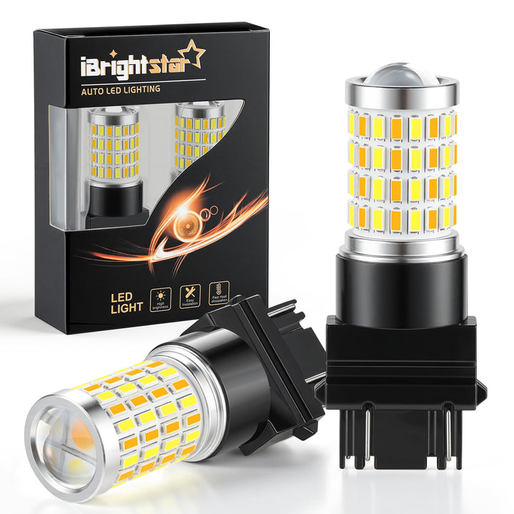 iBrightstar front view showing bulb pair and paint-matched housing for easy upgrade