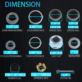 iBroPrat close-up of 25580 and 15123 bearings highlighting precision and low noise