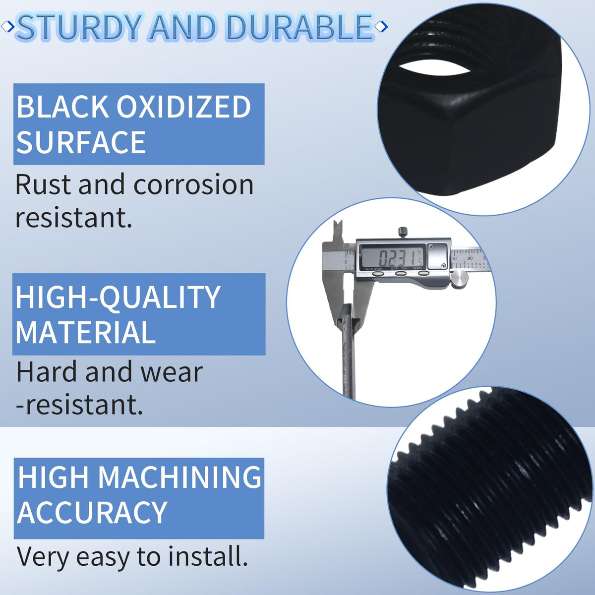 iBroPrat bolts and self-locking nuts laid out for easy inventory and fast installation