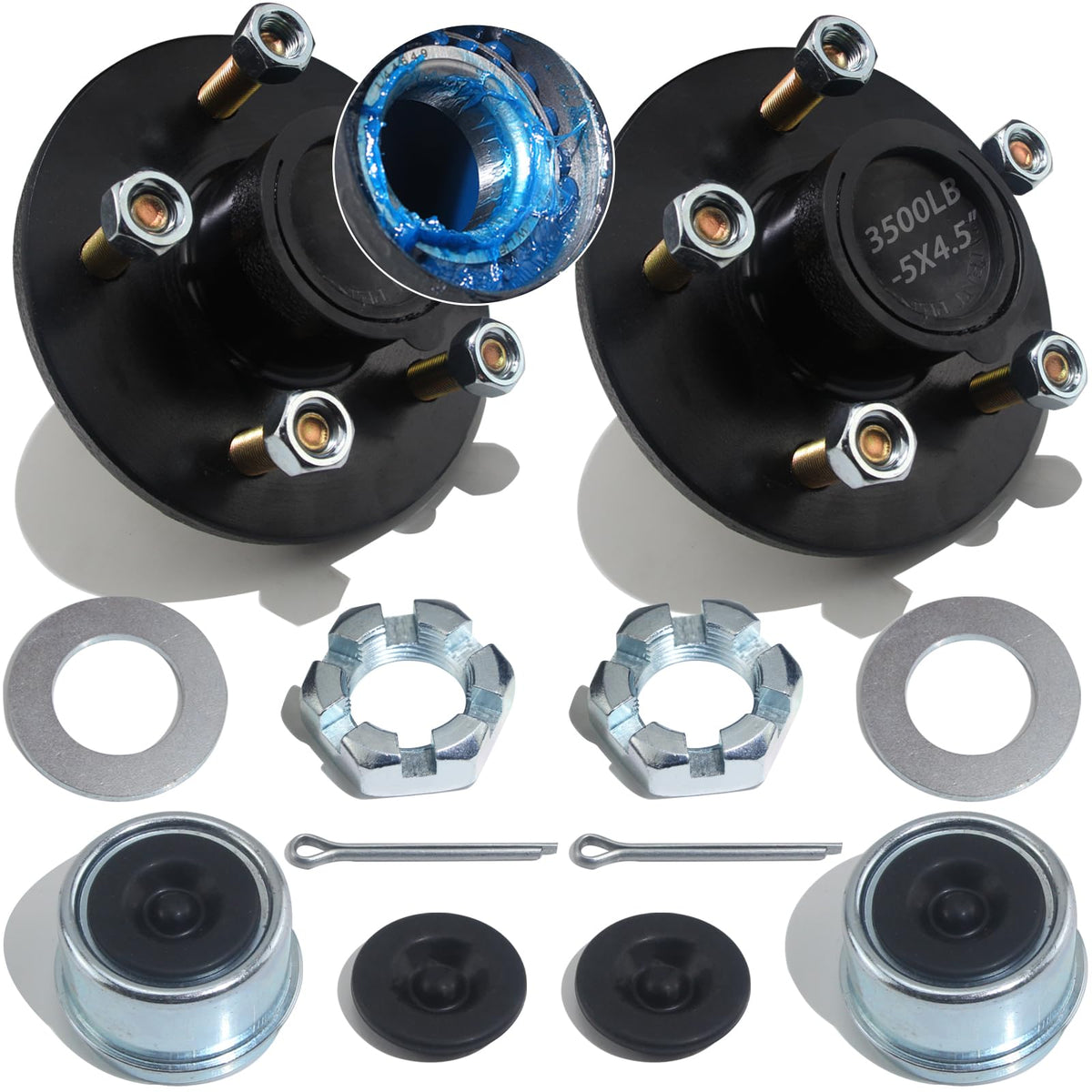 iBroPrat front view hub assembly showing ready-to-install design and durability