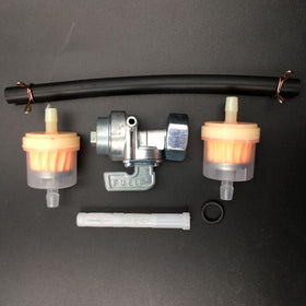 IBVIBV petcock kit with two fuel filters and hose displayed for quick install
