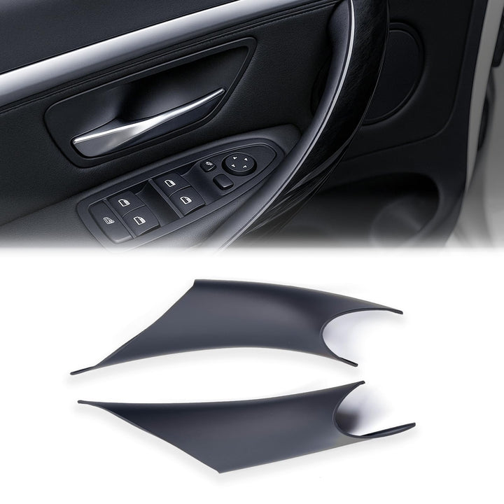 iCarPro front view of two black handle covers showing fit and finish benefit