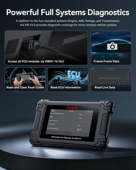 iCarsoft MB V4.0 connected to Mercedes dashboard in use, faster troubleshooting