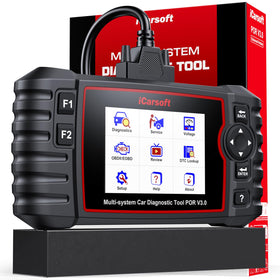 iCarsoft POR V3.0 front display showing menus and easy navigation benefit
