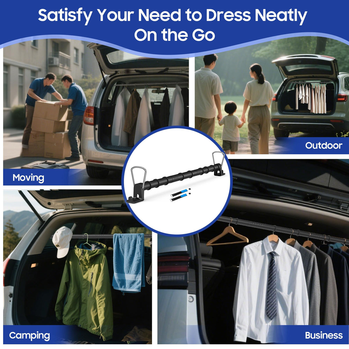 IceFun lifestyle shot of commuter interior with wrinkle-free suits