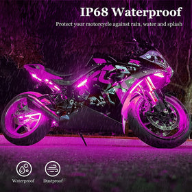 icicar brake-signal demonstration with full-red illumination increasing rider noticeability