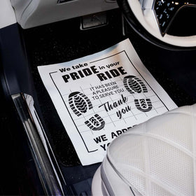 Ickimee printed footprints and message detail enhancing customer presentation