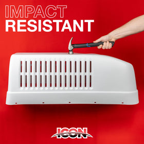 ICON A/C shroud close-up texture highlighting impact-resistant surface and durability