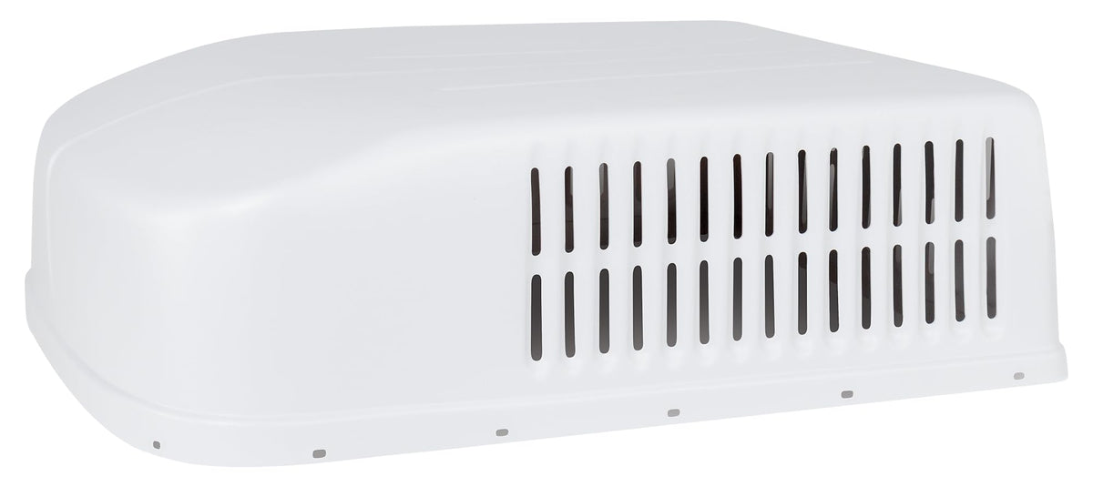 ICON A/C shroud front view showing clean white cover and restored rooftop appearance