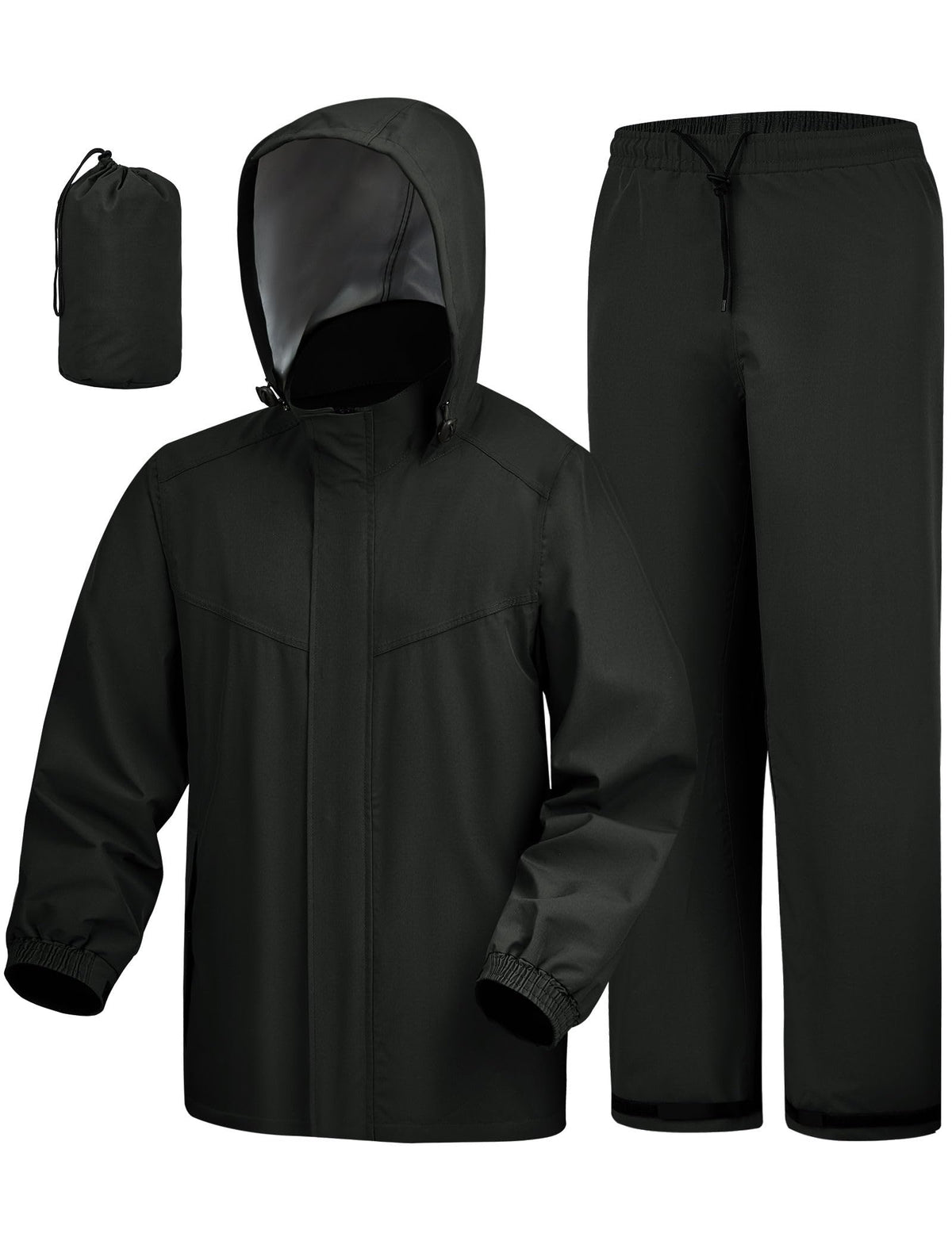 iCreek front view jacket and pants showing full coverage benefit