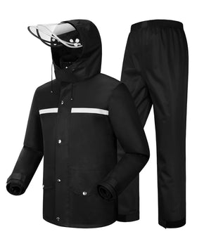 iCreek front view raincoat showing full coverage and practical fit