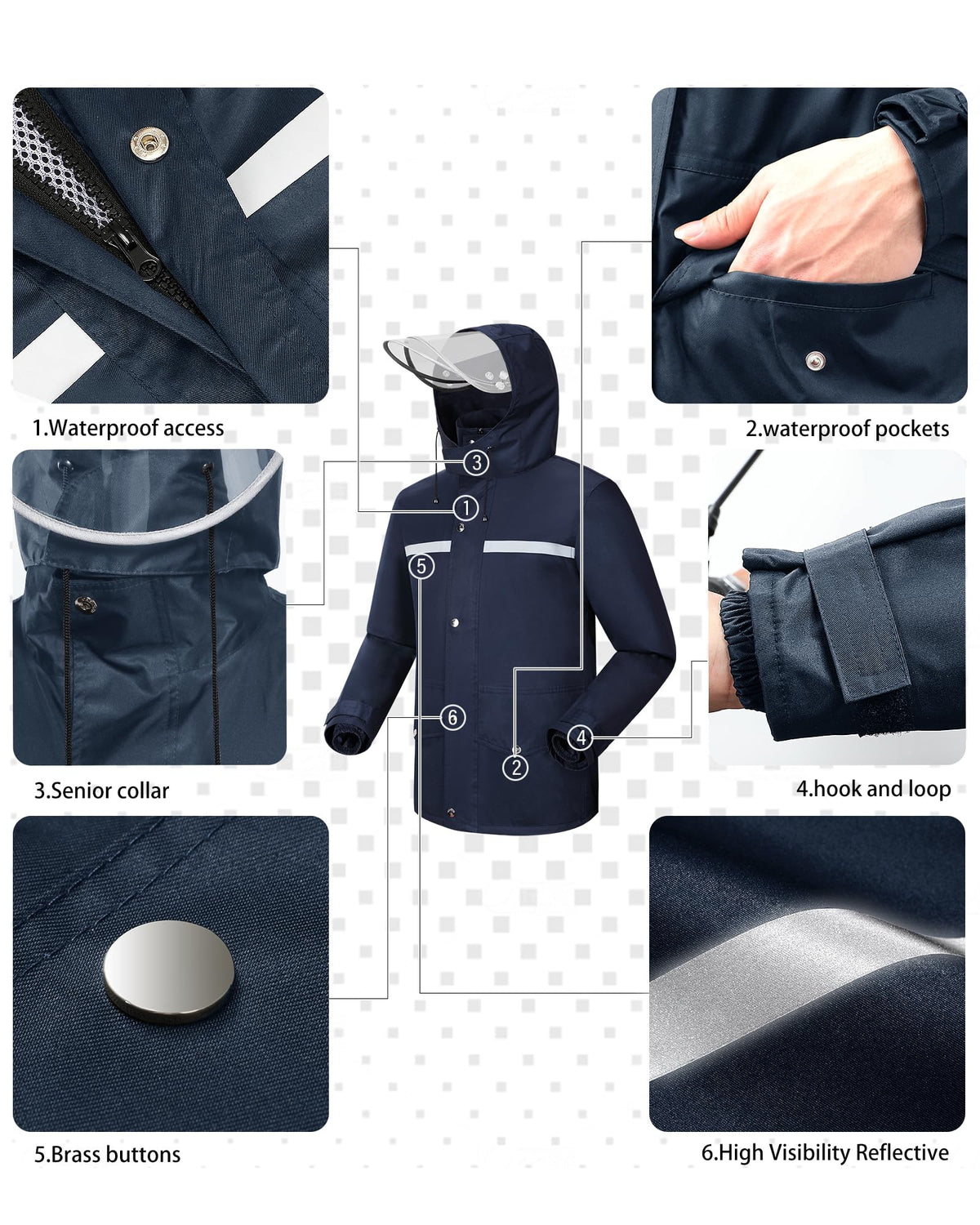 iCreek detachable transparent brim detail for clear vision benefit