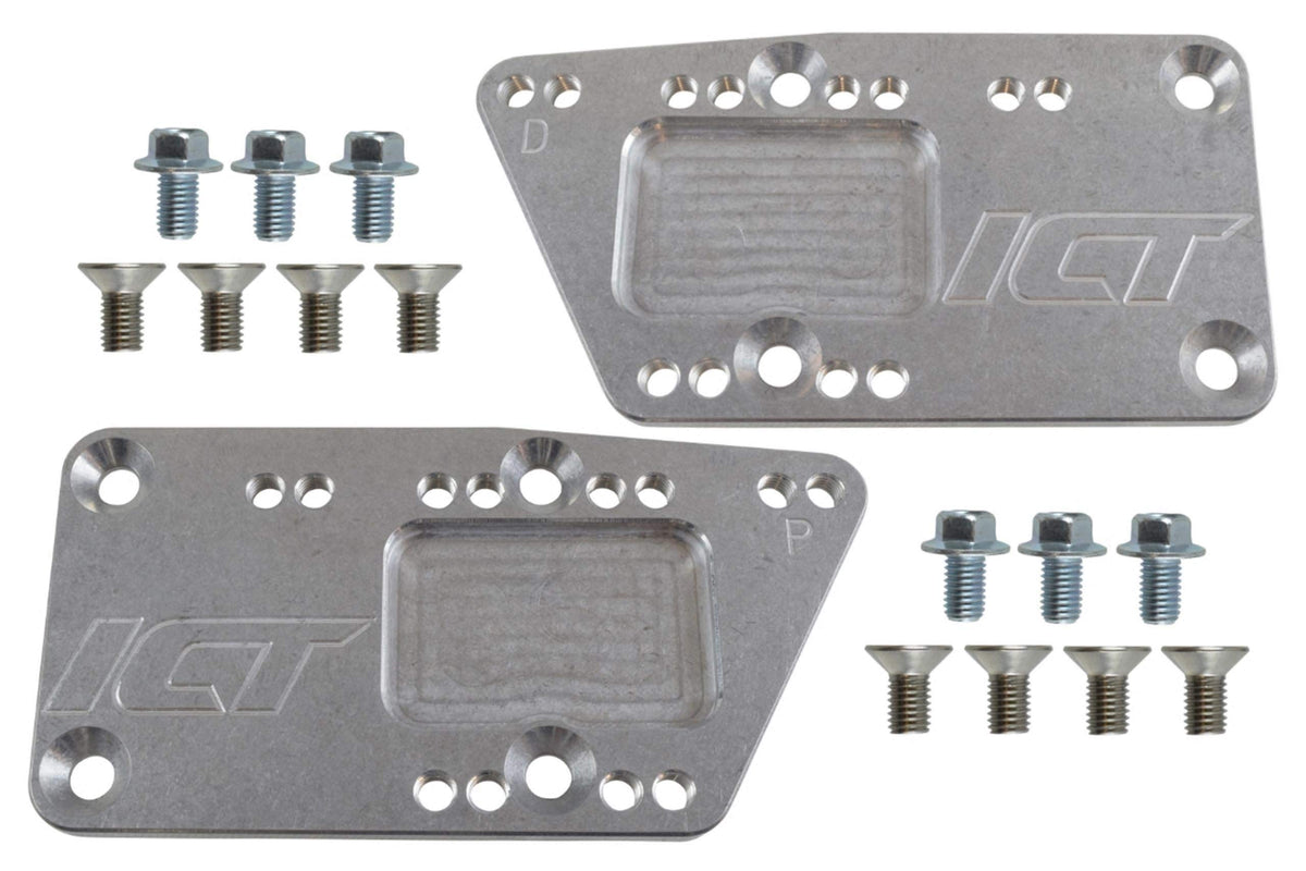 ICT Billet rear profile of plate illustrating hole pattern and sturdy design