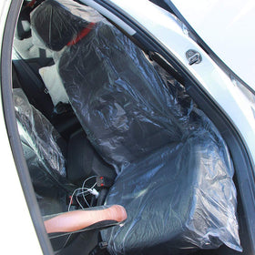 ICWEIMEI cover being slipped on seat showing quick installation benefit