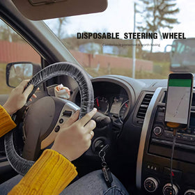 ICWEIMEI cover on wheel with hand showing size fit and easy use