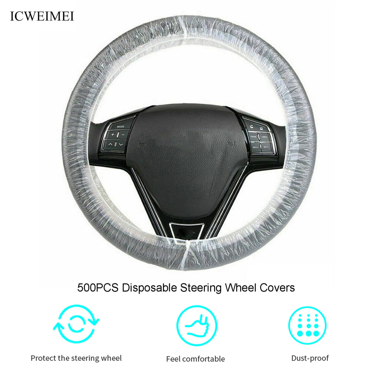 ICWEIMEI folded covers stacked to show 500-piece quantity for shops