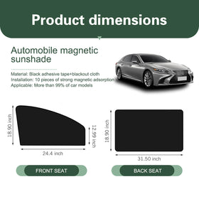 Icyfond rear window shade providing full coverage and heat insulation