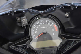 Idea close-up of the LED digital display highlighting compact black housing and water resistance