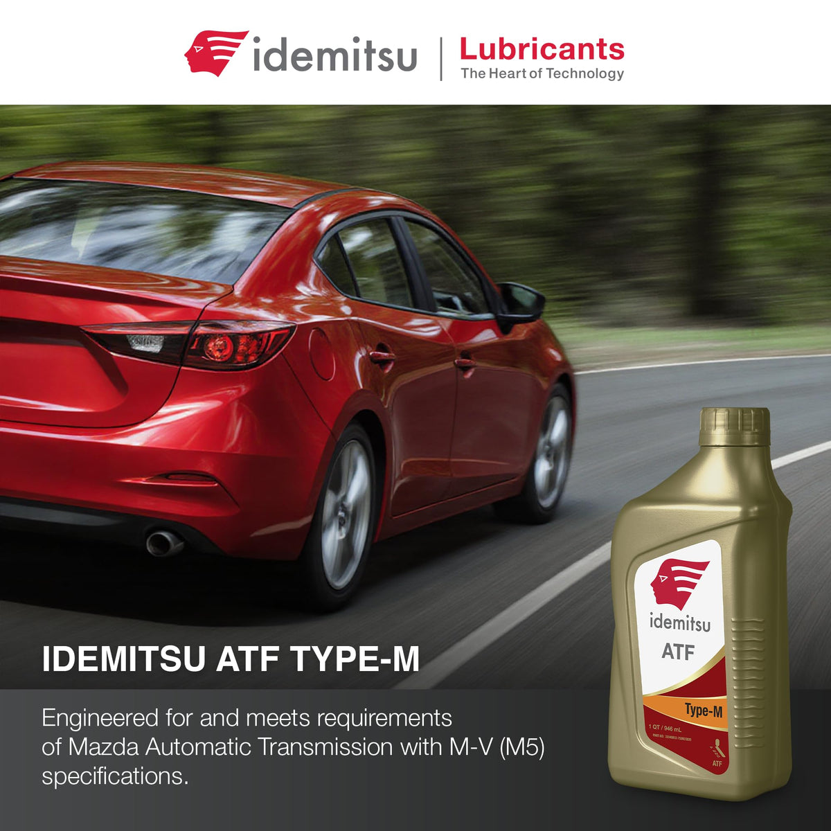 Close-up of Idemitsu label highlighting specifications and part number for correct match