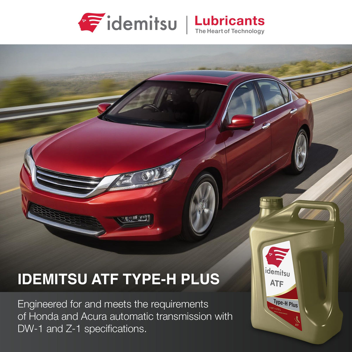Idemitsu ATF close-up pour spout and cap for accurate, spill-free filling