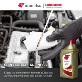 Six 1-quart Idemitsu ATF Type HK4 bottles displayed for scale and multi-service convenience