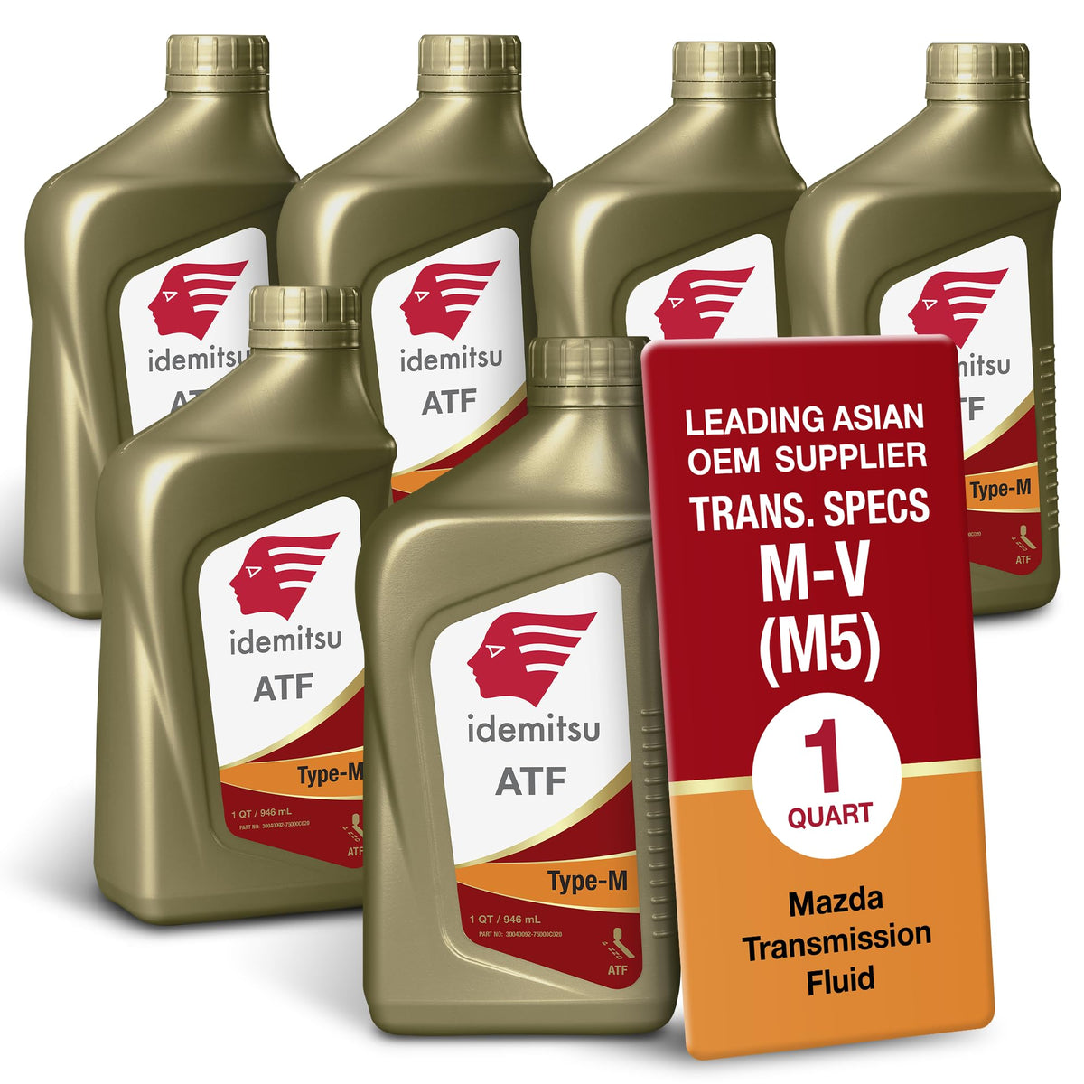 Idemitsu ATF Type M front packaging showing brand and quart size for easy identification