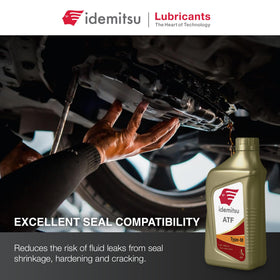 Idemitsu quart beside common tools showing compact garage-ready size