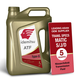 Idemitsu ATF Type S front label showing product and benefit of correct specification