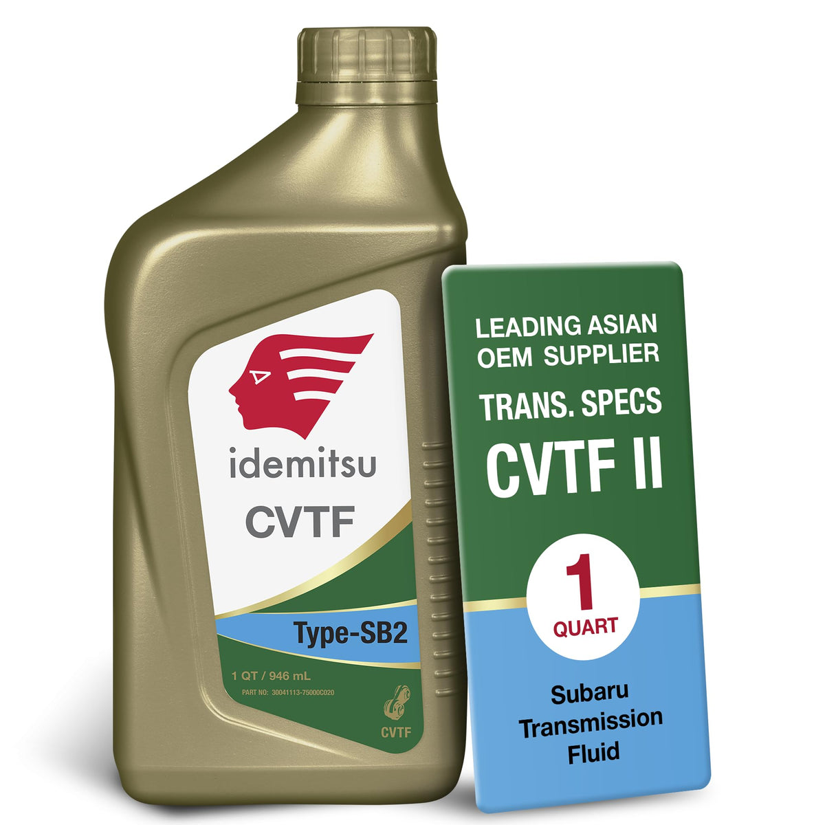 Idemitsu CVT SB2 front packaging shows 1qt bottle and clear product ID, reassuring correct purchase