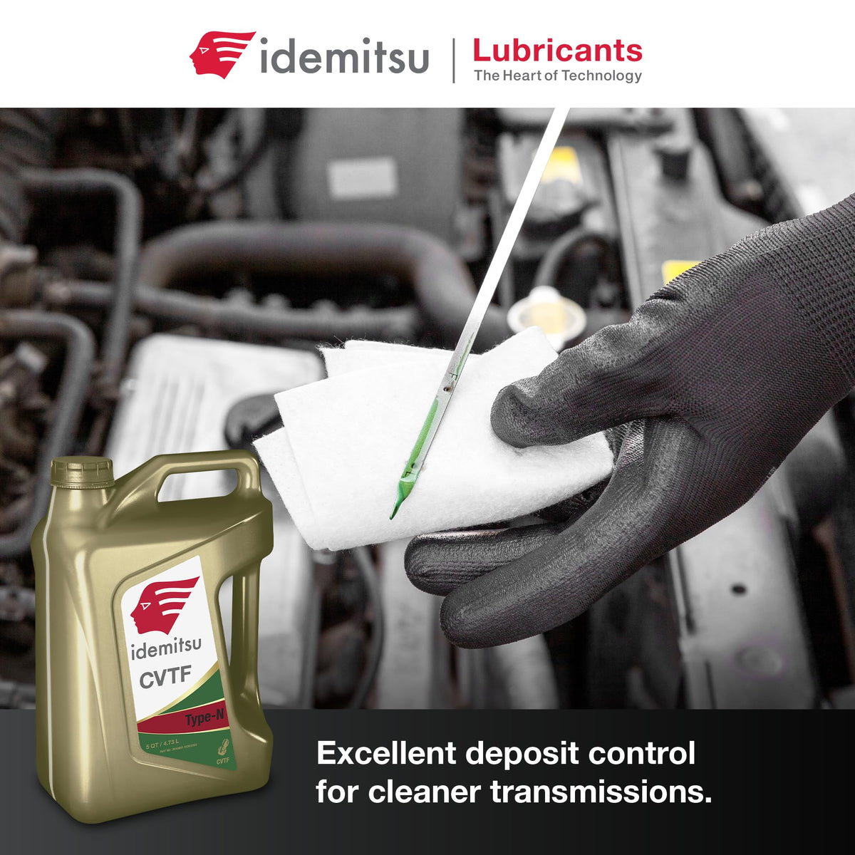 Idemitsu CVT Type N fluid texture sheen demonstrating smooth lubrication