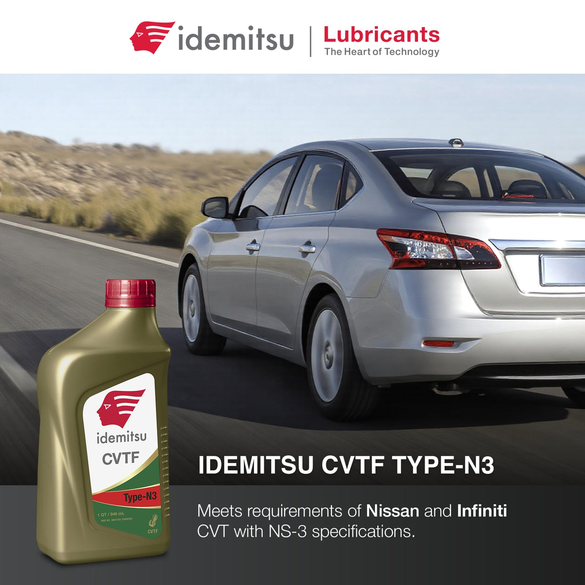 Idemitsu label close-up displaying NS-3 spec and clear usage guidance