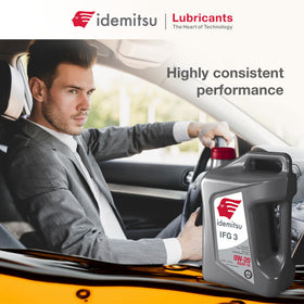 Engine bay with Idemitsu IFG3 0W-20 installed demonstrating protection for turbo engines