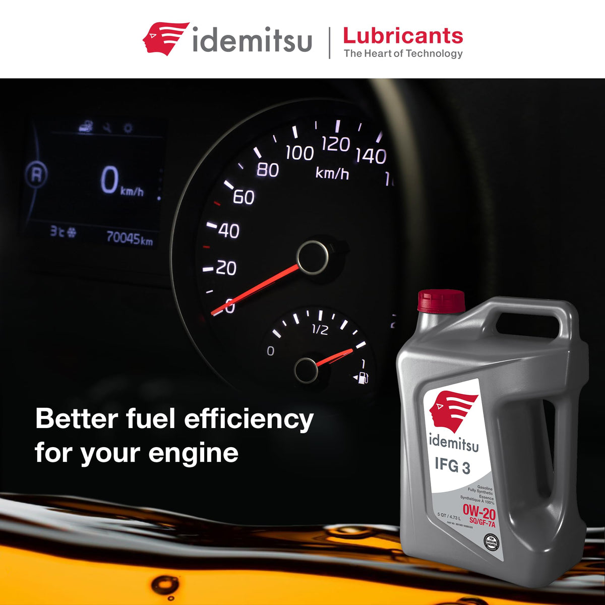 Mechanic using Idemitsu IFG3 0W-20 in a garage showing professional application benefits