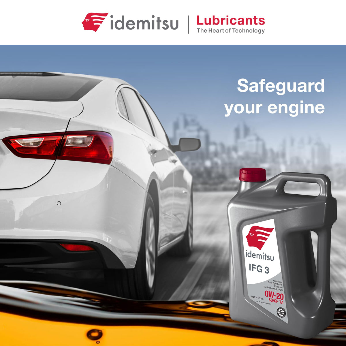 Idemitsu IFG3 label close-up highlighting certifications and specs