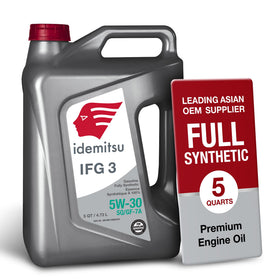 Idemitsu IFG3 front label showing product name and benefits for quick identification