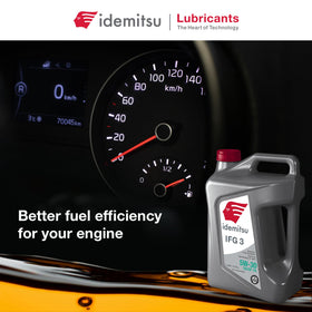 Idemitsu IFG3 in a garage lifestyle scene highlighting professional maintenance benefits