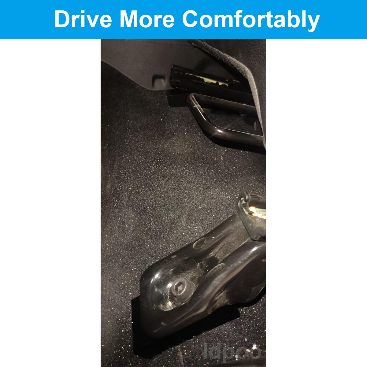 Idpoo seat comparison showing original vs raised front edge to illustrate lift advantage